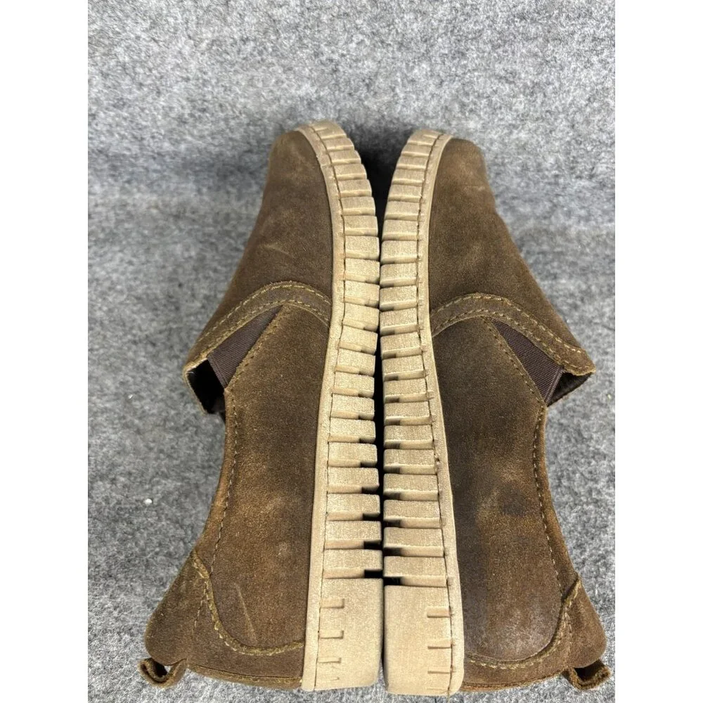 Born Shoes Womens Size 8.5 Brown Suede Slip On Loafers Casual Comfort F74223‎